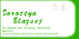 dorottya blazsej business card